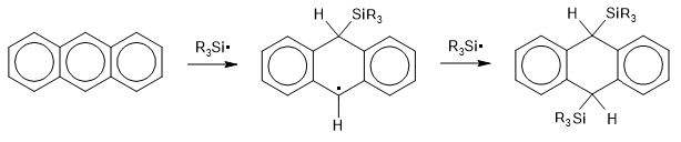 Radical attacks anthracene Radical attacks anthracene