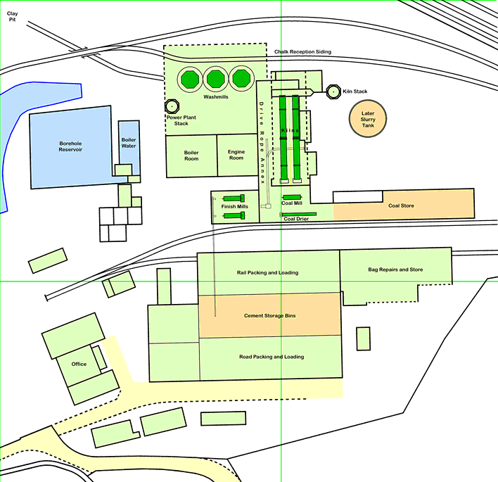 Beddington cement works plan