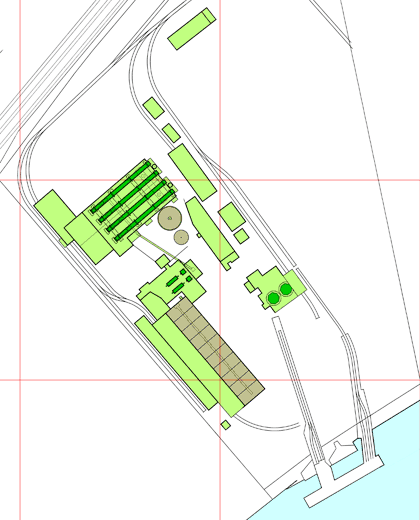 Casebourne's Billingham Pioneer cement plant layout 1913