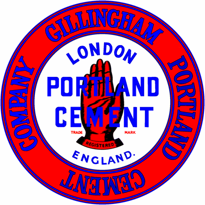 Gillingham Red Hand Brand cement logo