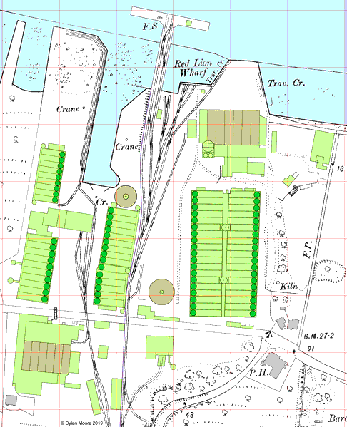 Imperial & Red Lion cement layout map