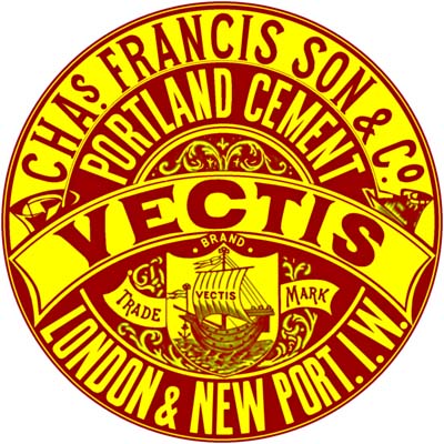 Francis Isle of Wight Vectis Brand cement logo
