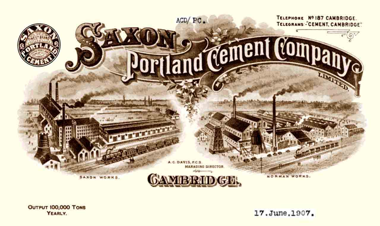 Norman and Saxon cement plants: letter head letter head